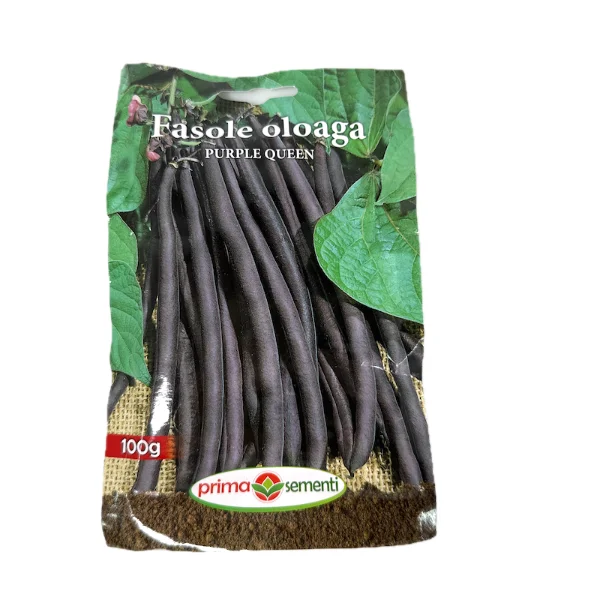 Seminte fasole oloaga rosie fideluta Purple Queen 100 gr, Prima Sementi
