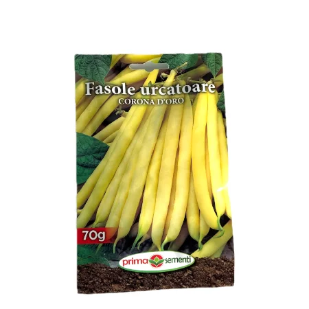 Seminte fasole urcatoare galbena fideluta Corona D'Ore 70 gr, Prima Sementi