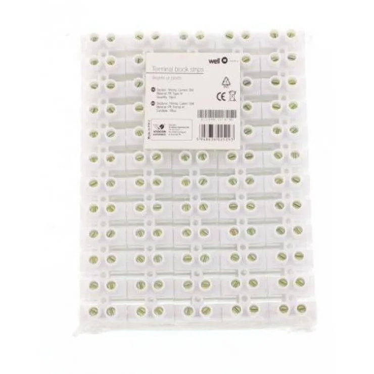 Set 12 buc reglete plastic 4MMP 3A forma H, ELCONN-4/H-WL