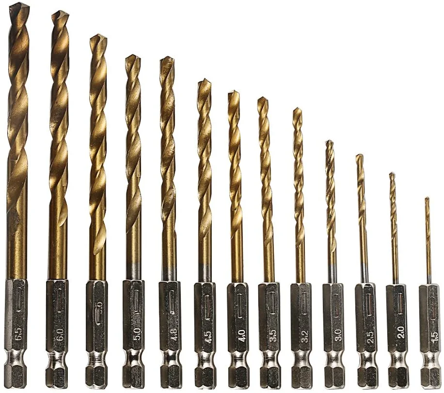 Set 13 Burghie cu cap BIT Prindere Hexagonala Otel 1.5-6.5 mm OFF