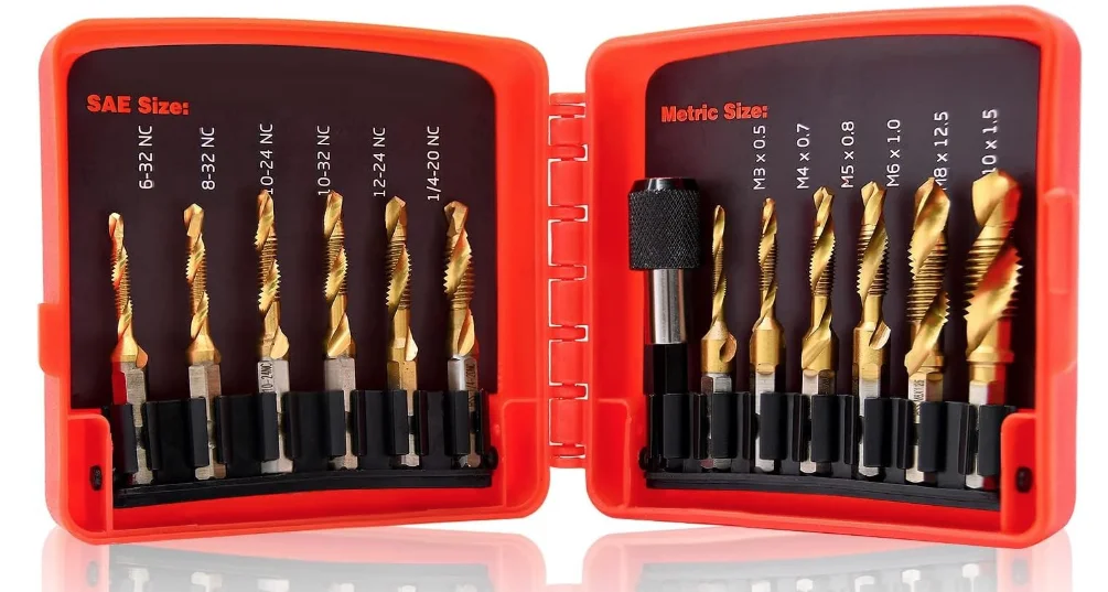 Set 13 piese Burghie si Taroduri combinat SAE si Metric AURII