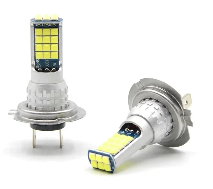 Set 2 becuri auto LED H7 30LED putere 80W cu 4000LM si temperatura culoare 6000K
