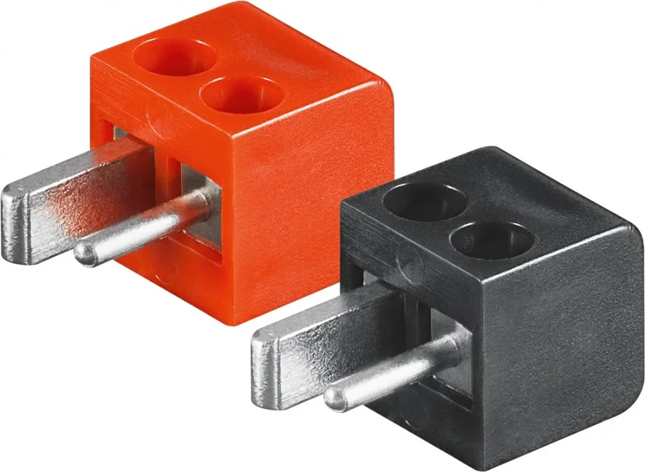 Set 2 buc conector/mufa pentru difuzor tata cu surub, Goobay G11250