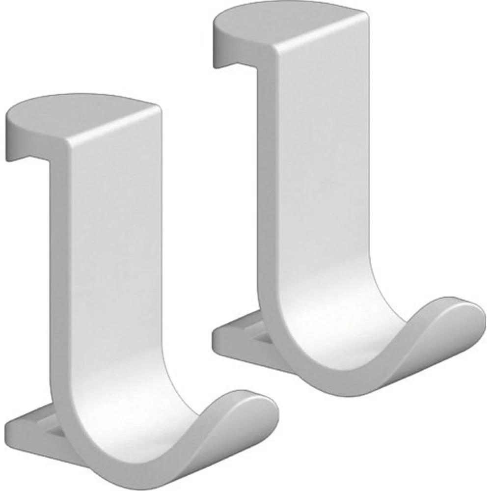 Set 2 cuiere baie cu fixare pe bara suport, alb mat, Hansgrohe WallStoris