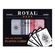 Set 2 pachete de carti Royal Canasta Poker din plastic, As games