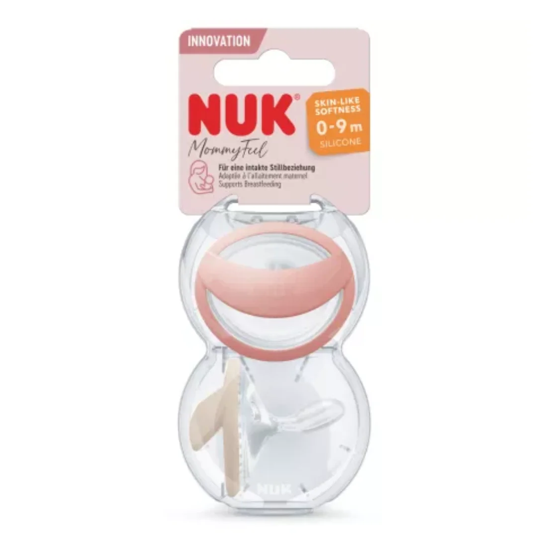 Set 2 suzete din silicon Mommy Feel, rosu, 0-9 luni, Nuk