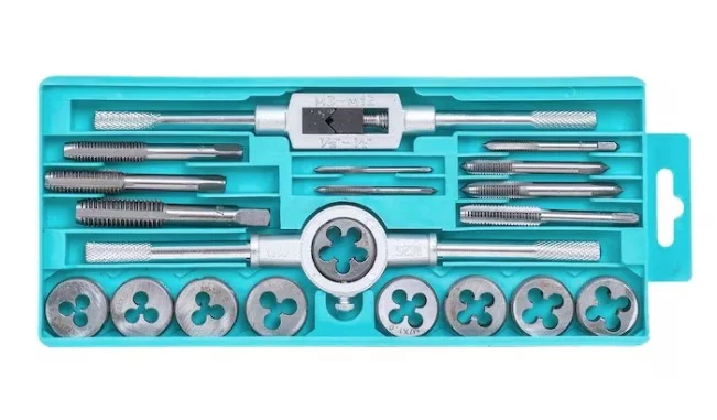 Set 20 piese filiere si tarozi trusa plastic