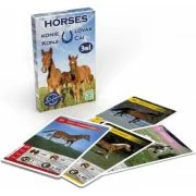 Set 3 jocuri cu carti intr-un singur pachet - Tema Cai