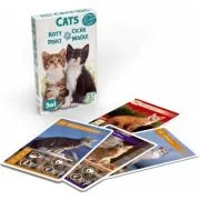 Set 3 jocuri cu carti intr-un singur pachet - Tema Pisici