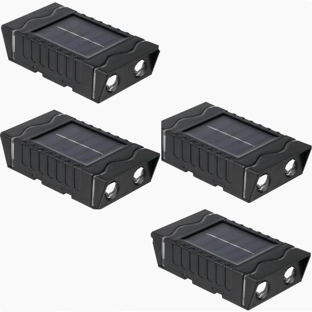 Set 4 lampi solare de perete cu iluminare sus jos 4 LED
