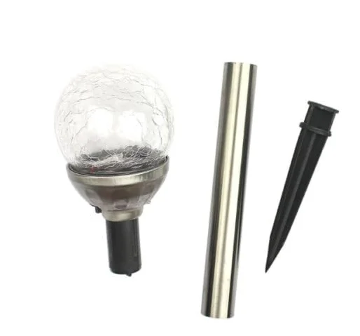 Set 4 lampi solare pentru gradina LED model glob de sticla