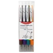 Set 4 pixuri cu gel PENAC Inketti 0.5mm - culori (brown, violet, turquoise, orange)