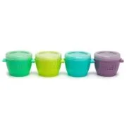 Set 4 recipiente silicon capac filet Snap&amp;Go, 118 ml, Melii