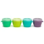 Set 4 recipiente silicon Snap&amp;Go, 177 ml, Melii