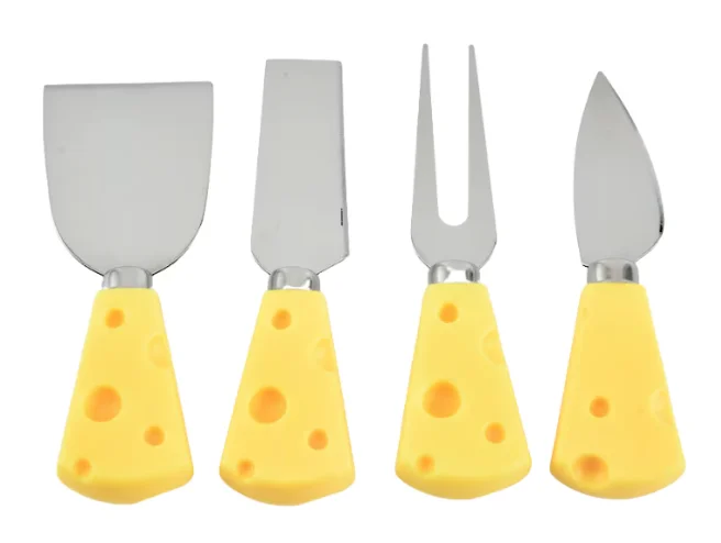 Set 4 ustensile mici pentru branzeturi inox