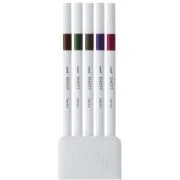 Set 5 culori vintage Fineliner, Emott (F419)