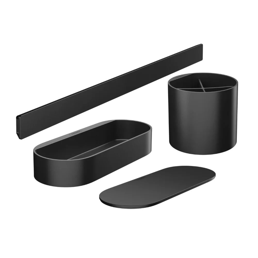 Set accesorii baie culoare negru mat Hansgrohe WallStoris 27968670
