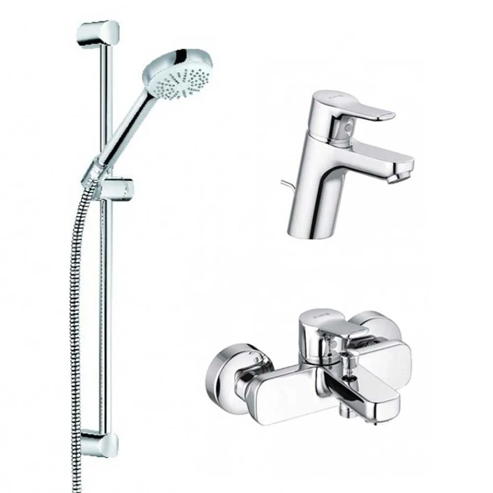 Set baie cu baterie lavoar, baterie cada sau dus si set dus Kludi, PureEasy