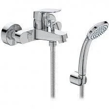 Set baterie cada cu dus, cu baterie, para si furtun, crom lucios, Ideal Standard CeraFlex