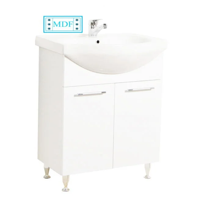 Set Baza front MDF si Lavoar seria 053, 60 cm, alb