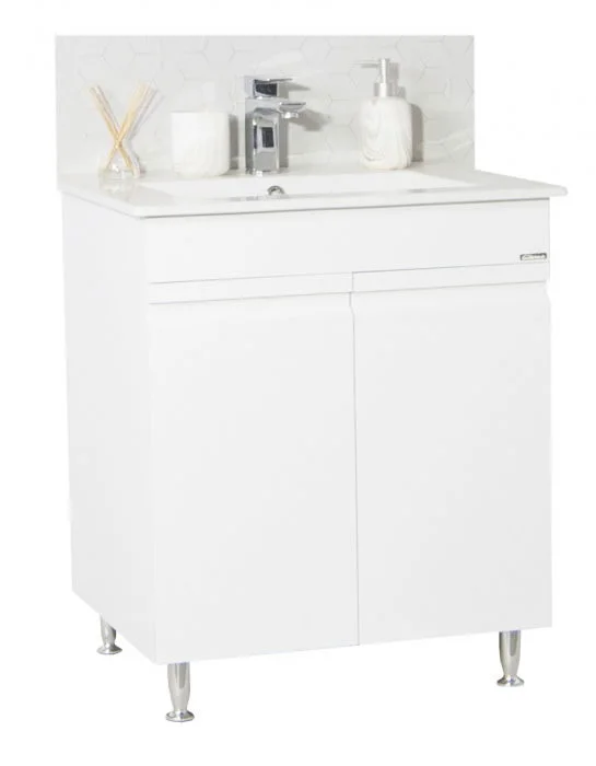 Set Baza front MDF si Lavoar seria 086, 70 cm, alb