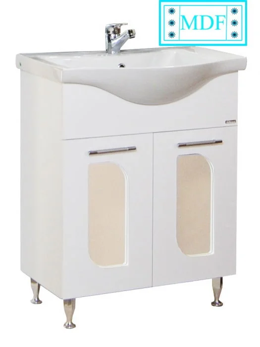 Set Baza front MDF si Lavoar seria 110, 65 cm, alb