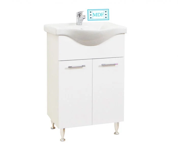 Set Baza front MDF si Lavoar seria 153, 60 cm, alb