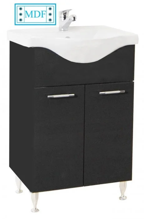 Set Baza front MDF si Lavoar seria 153, 60 cm, antracit