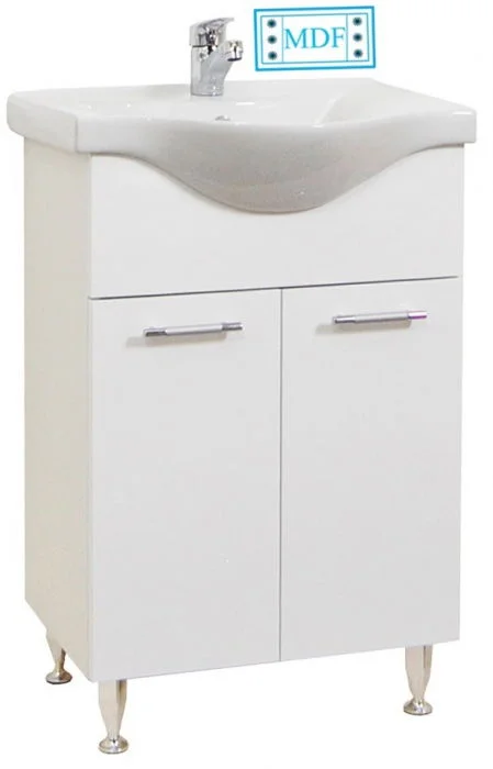 Set Baza front MDF si Lavoar seria 153, 65 cm, alb