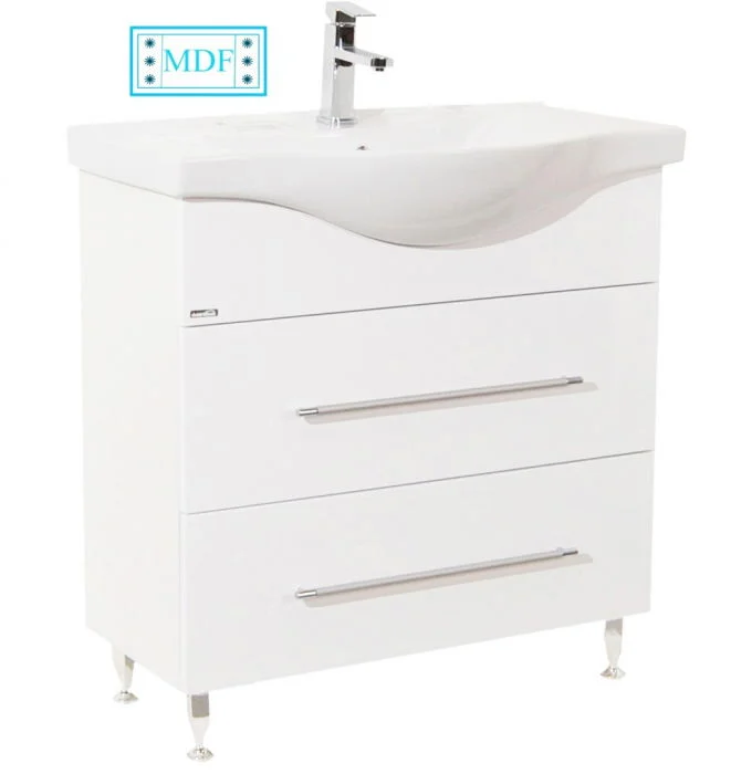 Set Baza front MDF si Lavoar seria 187, 80 cm, alb