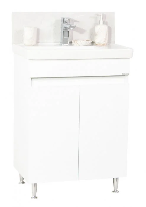 Set Baza front MDF si Lavoar seria 286, 60 cm, alb