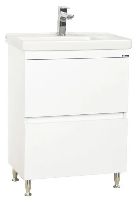 Set Baza front MDF si Lavoar seria 286, cu sertare, 60 cm, alb