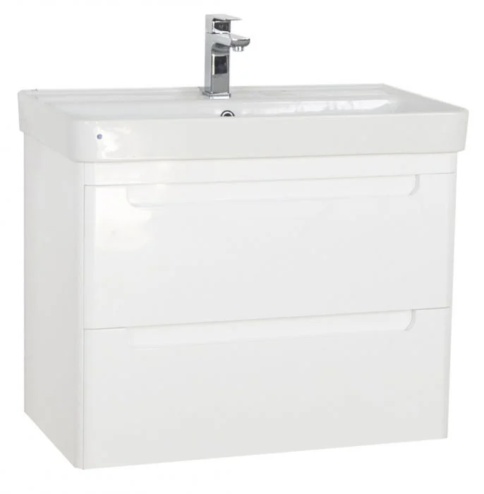 Set Baza front MDF si Lavoar seria 502, 80 cm, alb