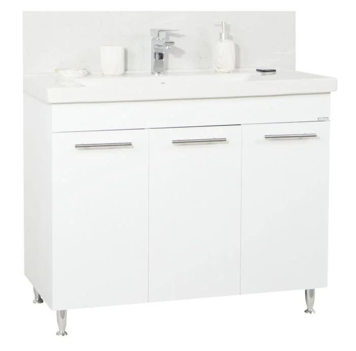 Set Baza front MDF si Lavoar seria 754, 100 cm, alb