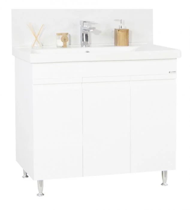 Set Baza front MDF si Lavoar seria 786, 90 cm, alb