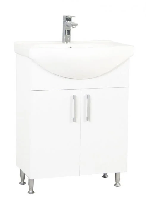 Set Baza si Lavoar seria 001, eco, montat, 60 cm, alb