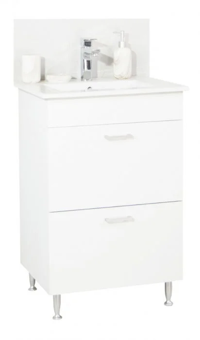 Set Baza si Lavoar, seria 067, cu sertare, 50 cm, alb