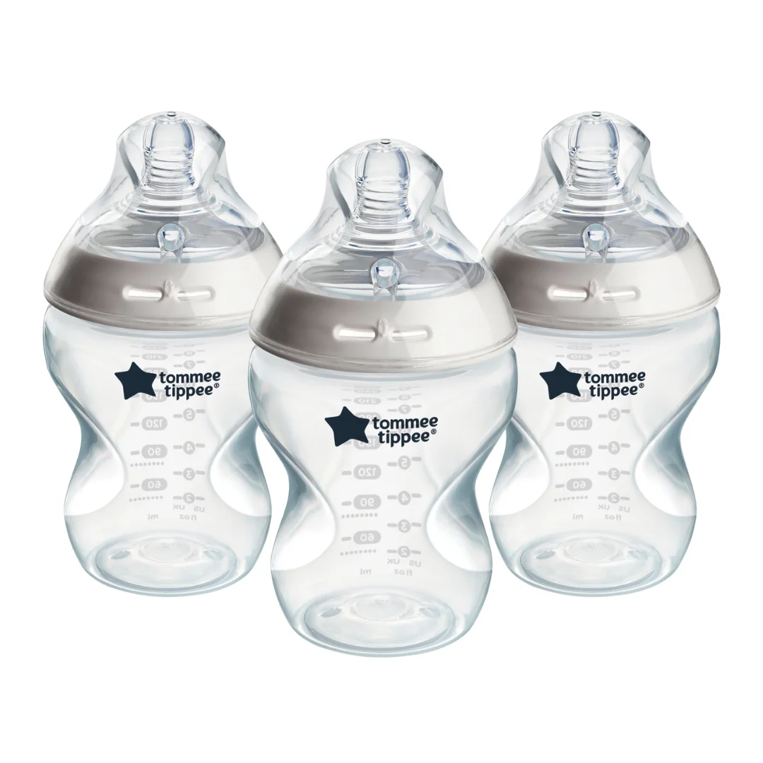 Set biberoane cu autosterilizare Natural Start, 0 luni+, 3 bucati*260 ml, Tommee Tippee