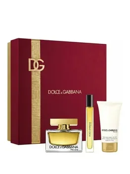 Set cadou Dolce Gabbana The One (Apa de parfum, 75 ml + Apa de parfum, 10 ml + Lotiune de corp, 100 ml), pentru femei