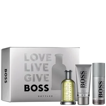 Set cadou Hugo Boss Boss Bottled (Apa de toaleta 100 ml + Gel de dus 150 ml + Deodorant spray 150 ml), pentru barbati