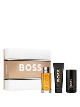 Set cadou Hugo Boss The Scent (Apa de toaleta, 100 ml + Deodorant, 75 ml + Gel de dus, 100 ml), pentru barbati