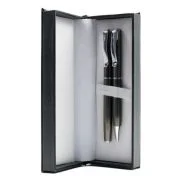 Set cadou stilou + pix Cresco Classic 830019 CL-01, corp metalic grafit clips argintiu