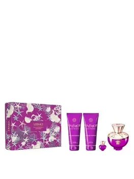 Set cadou Versace Dylan Purple (Apa de parfum, 100 ml + Apa de parfum, 5 ml + Gel de dus, 100 ml + Lotiune de corp, 100 ml ), pentru femei
