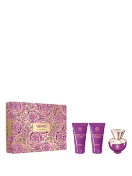Set cadou Versace Dylan Purple (Apa de parfum, 50 ml + Lotiune de corp, 50 ml + Gel de dus, 50 ml), pentru femei