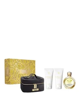 Set cadou Versace Eros Pour Femme (Apa de toaleta, 100 ml + Lotiune de corp, 100 ml + Gel de dus, 100 ml + Geanta pentru cosmetice), pentru femei
