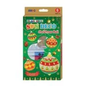 Set creatie AMOS SD10P6-CH2, GlassDeco Christmas, 6 culori /10. 5ml+6 sabloane