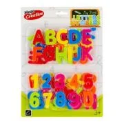 Set creatie litere si cifre magnetice, 50 pcs/blister, diverse culori, MegaCreative, 462721