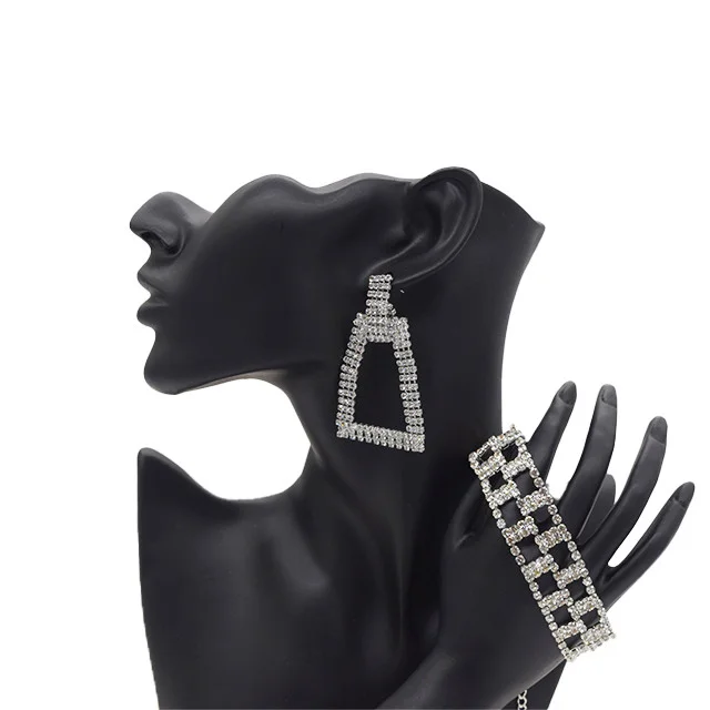 Set Damira, cercei si bratara din pietre semipretioase, argintiu, SD011