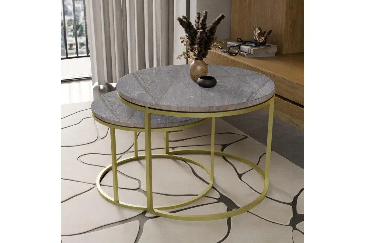 Set de 2 masute de cafea Solme  60x60x40 cm