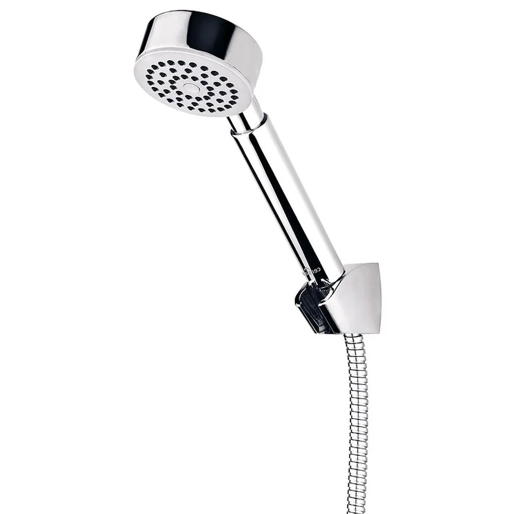 Set de dus Cersanit Aton cu para dus, furtun si agatatoare, crom lucios